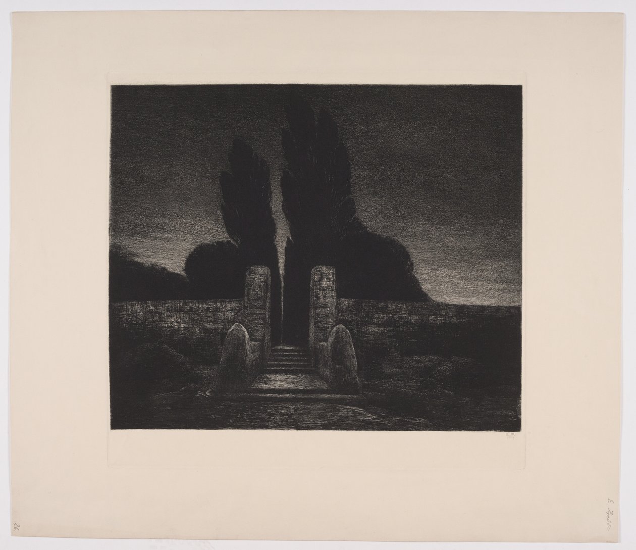 Ein Friedhof. Abend von Emil Krause