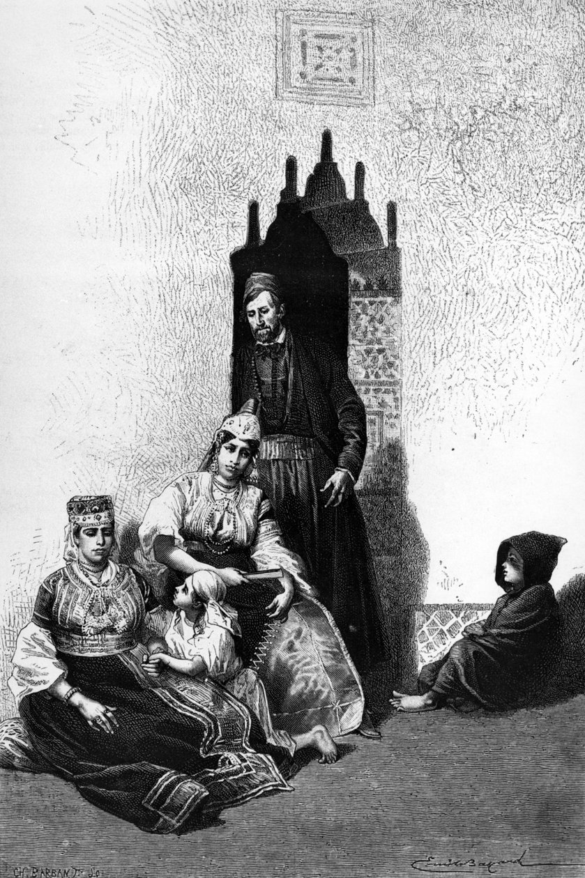 Eine jüdische Familie aus Marokko, 1878 von Emile Antoine Bayard