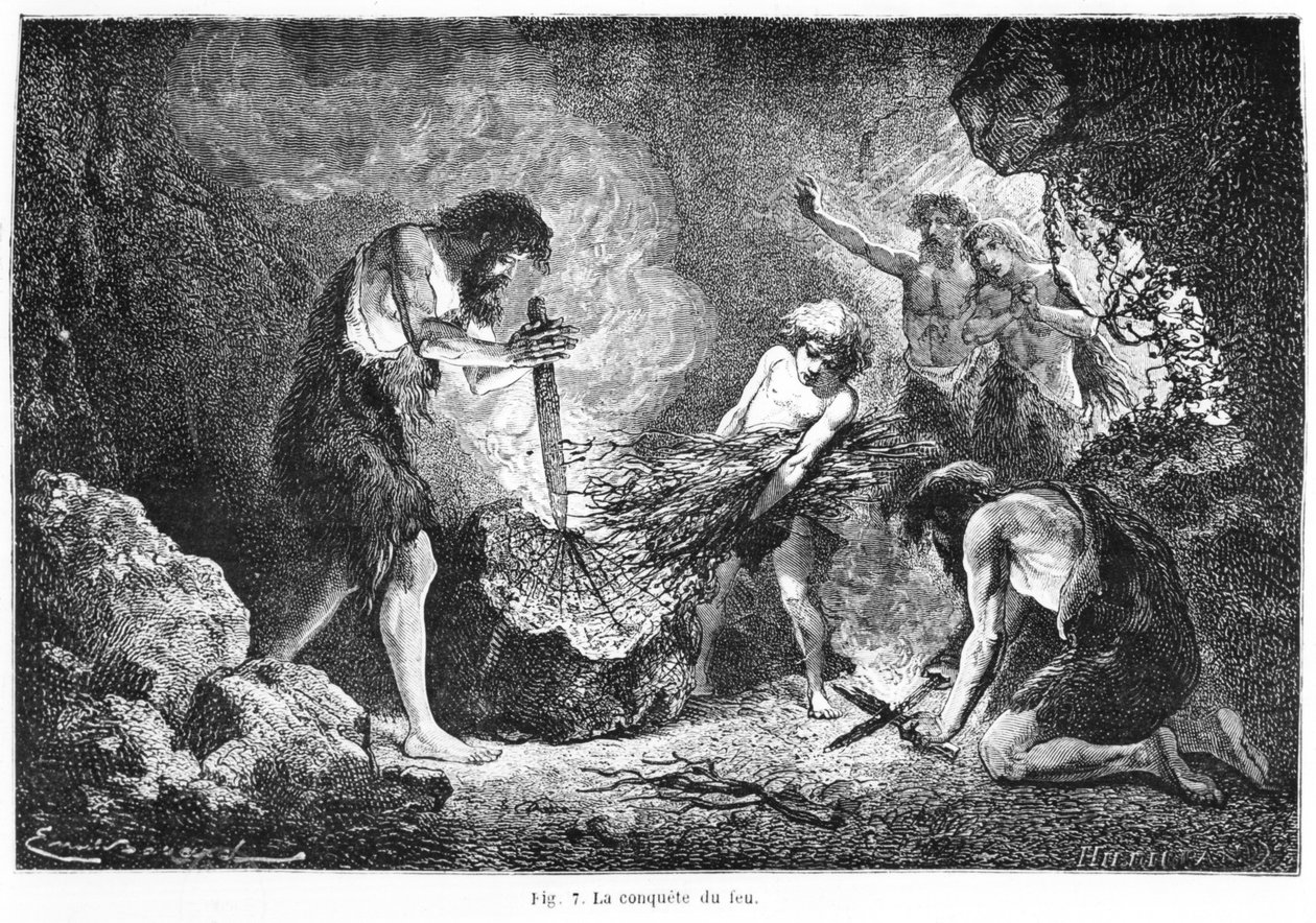 Eroberung des Feuers, Illustration aus 