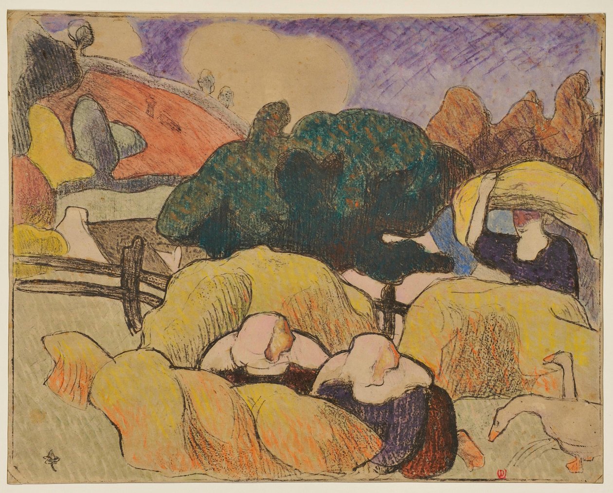 Frauen beim Heumachen von Emile Bernard