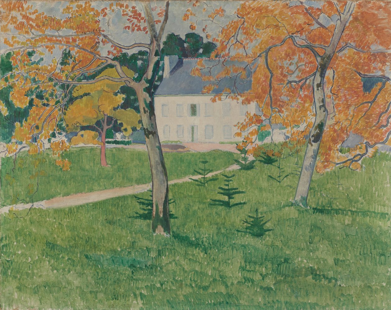 Haus unter Bäumen. Pont-Aven, 1888 von Emile Bernard