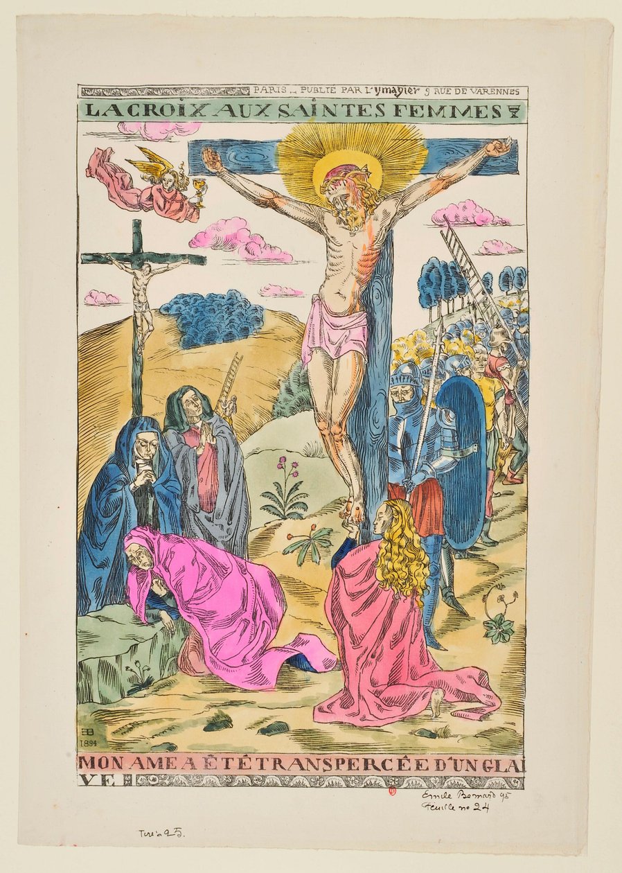 Das Kreuz mit den heiligen Frauen: Meine Seele wurde von einem Schwert durchbohrt von Emile Bernard