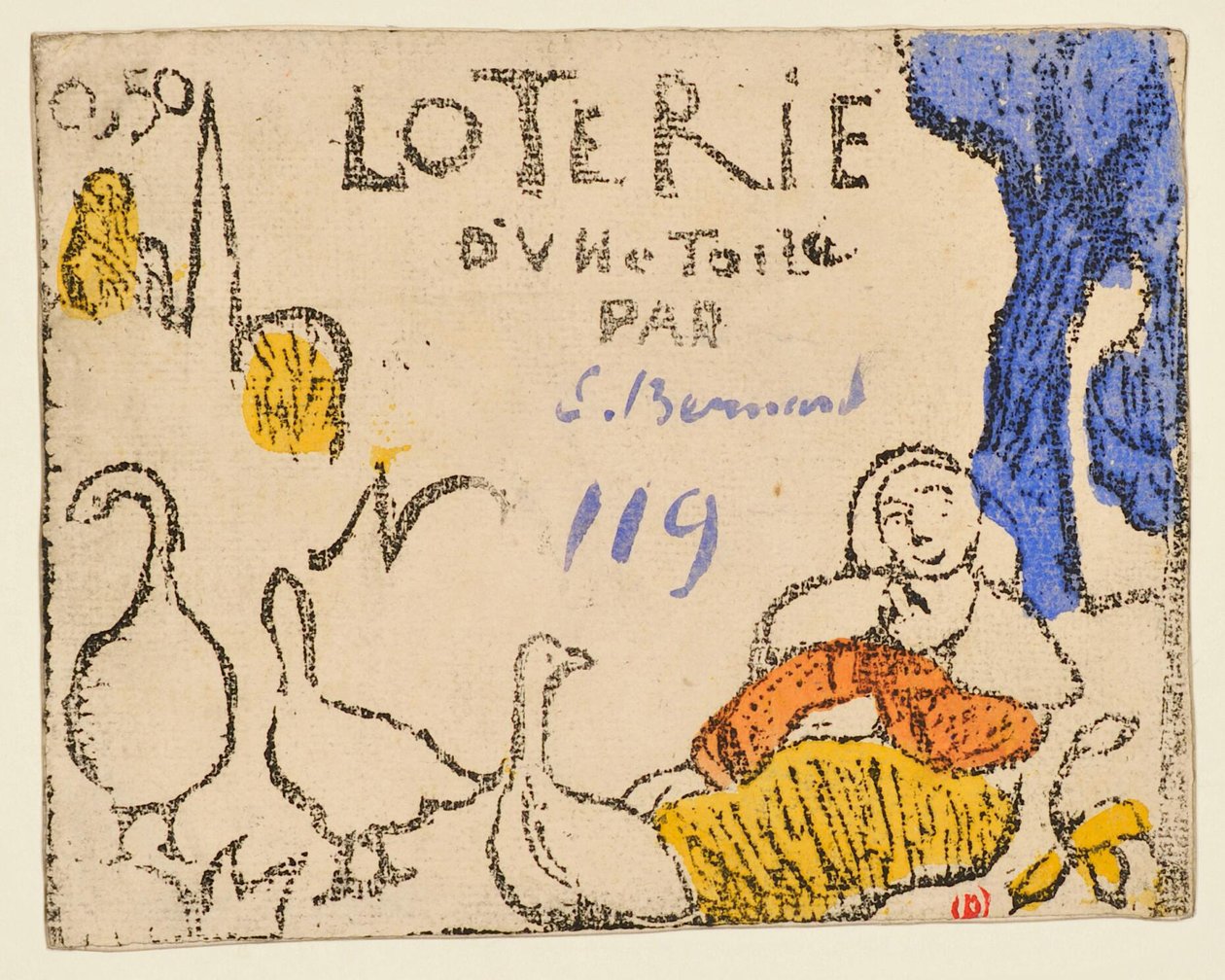 Die Frau mit den Gänsen [Lottoschein] [Probe a] von Emile Bernard