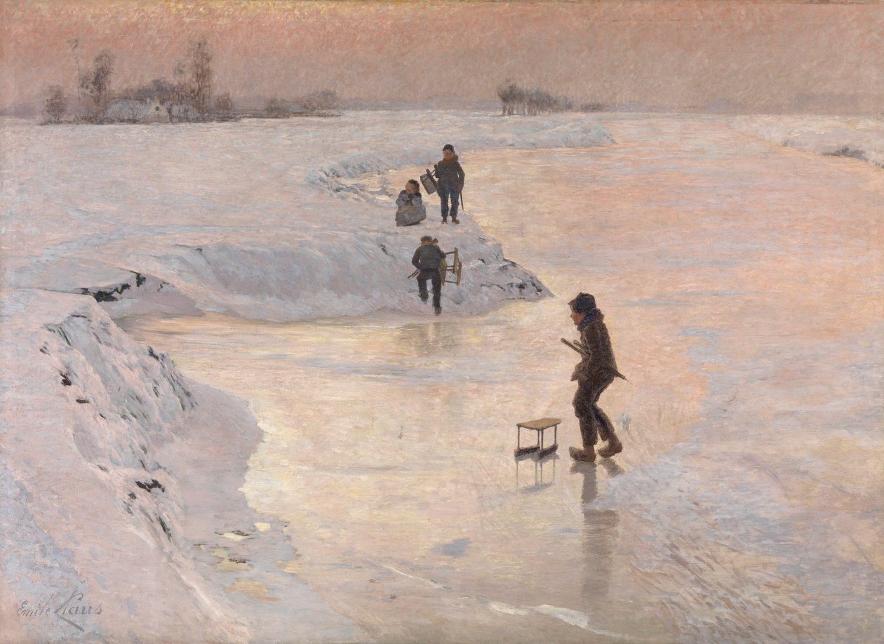 Die Eisvögel von Emile Claus