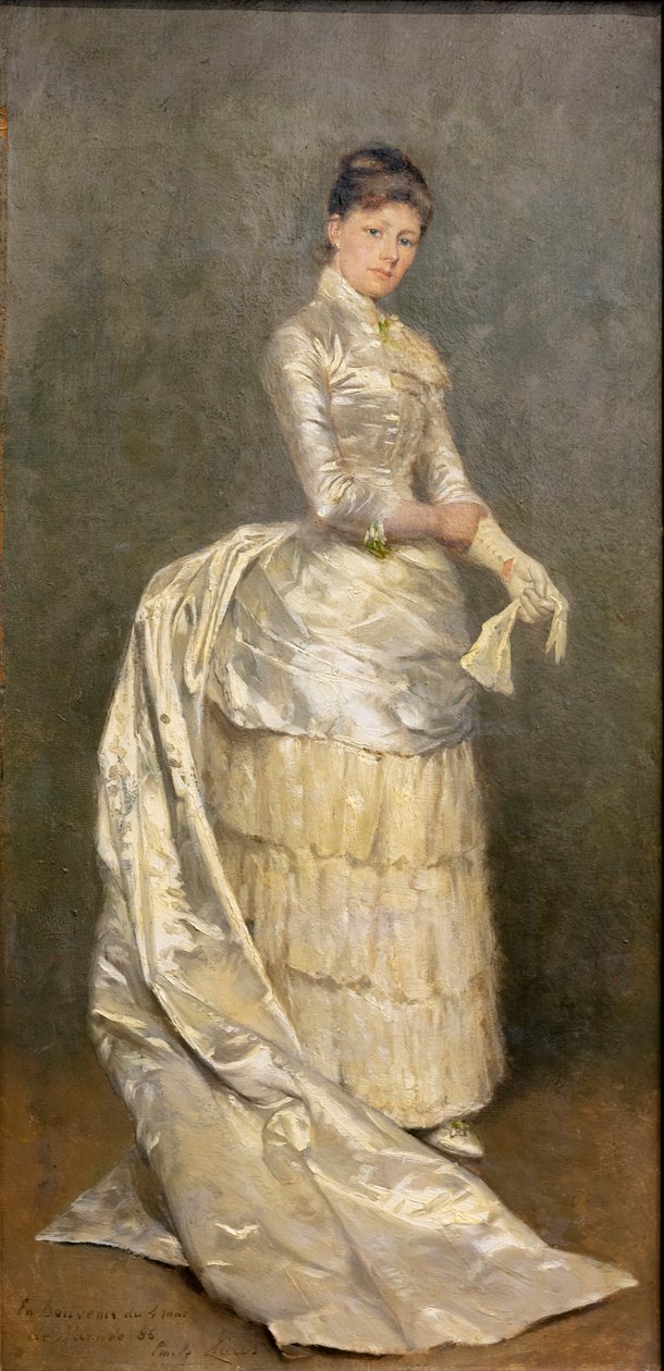 Porträt von Frau Claus in ihrem Hochzeitskleid von Emile Claus