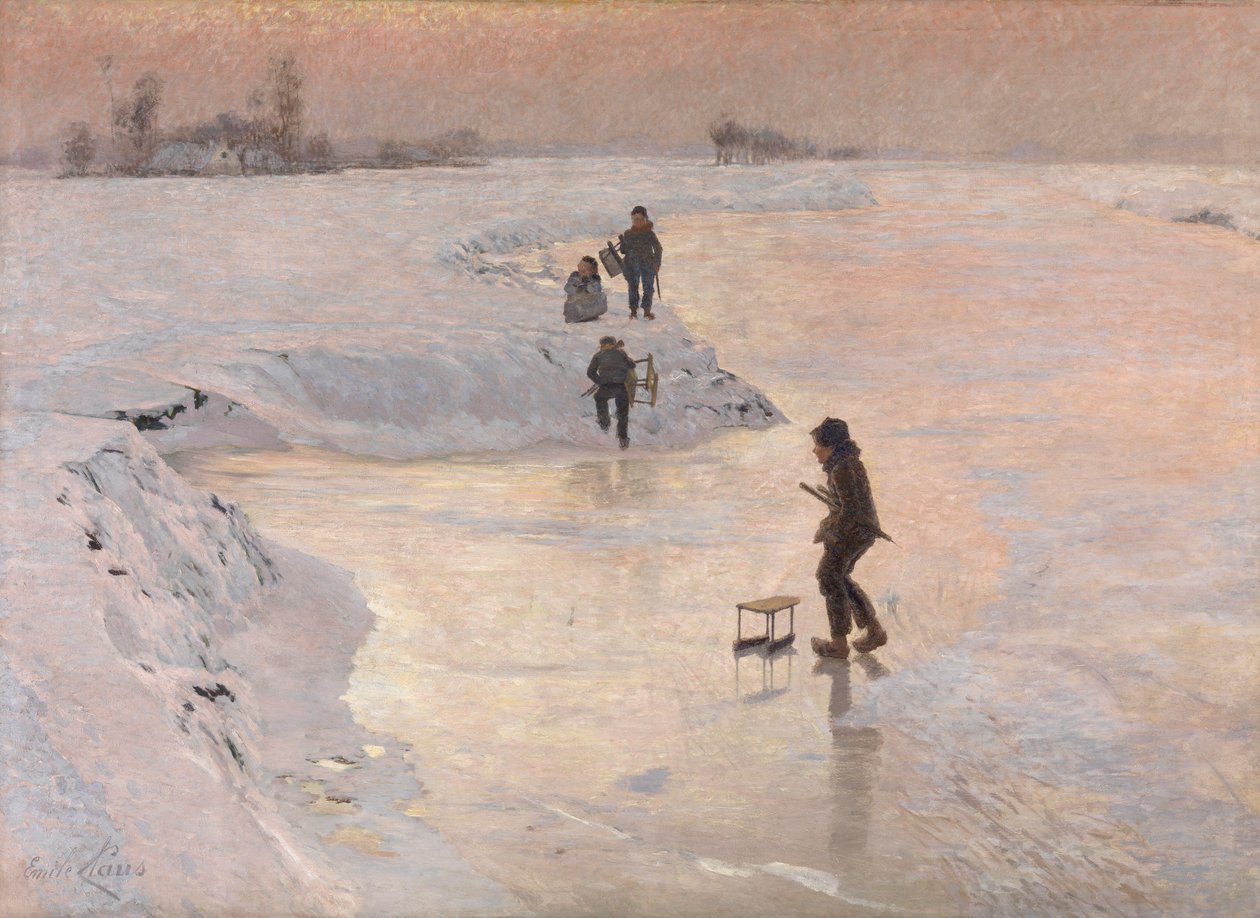 Die Schlittschuhläufer, ca. 1891 von Emile Claus