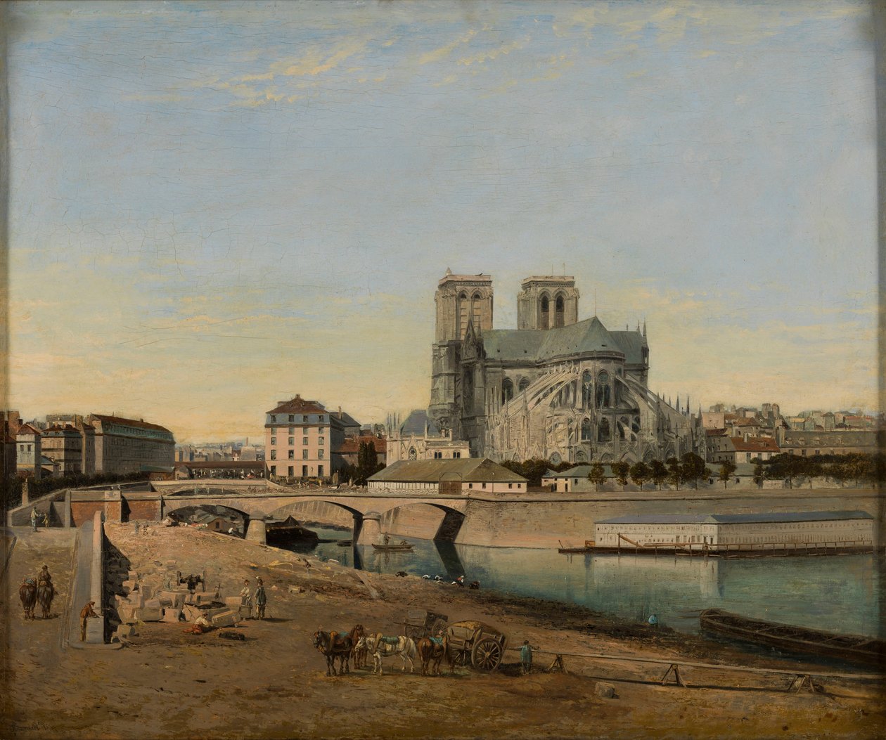 Apsis von Notre-Dame, gesehen vom Quai de la Tournelle von Emile Harrouart