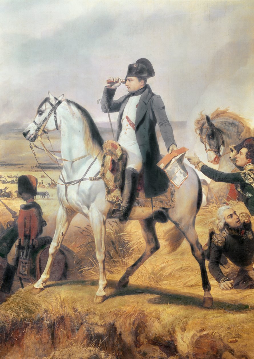 Detail von Napoleon aus der Schlacht von Wagram, 6. Juli 1809, 1836 von Emile Jean Horace Vernet