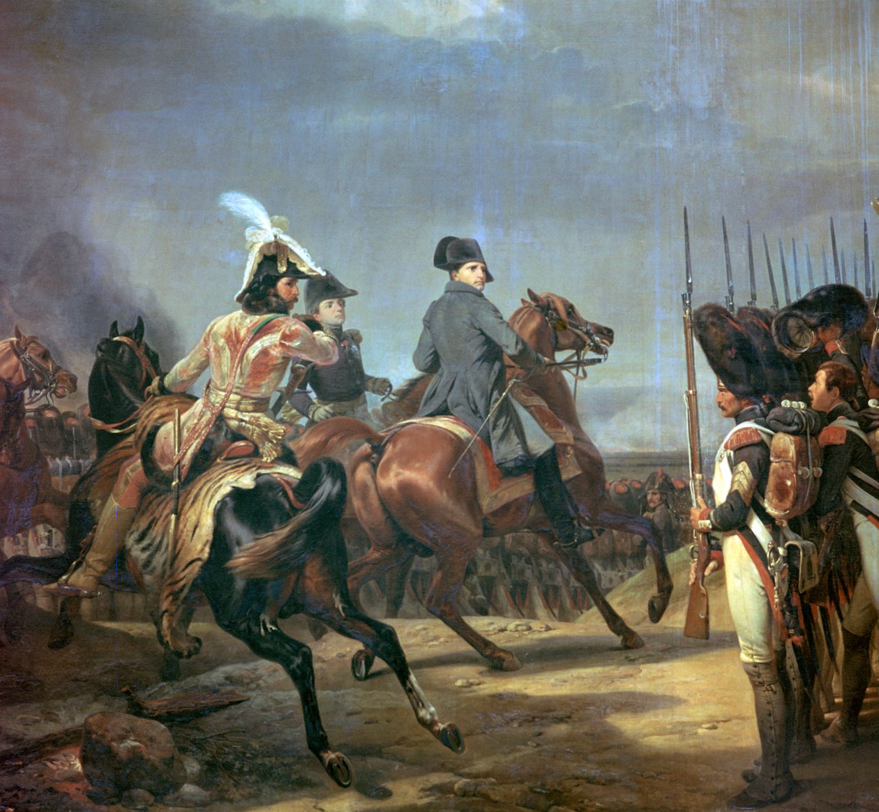 Napoleon in der Schlacht bei Jena, 19. Jahrhundert von Emile Jean Horace Vernet