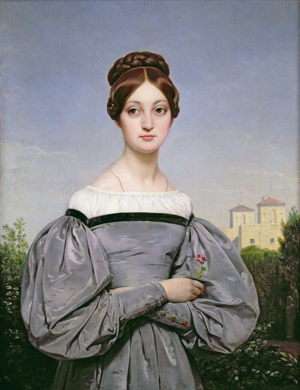 Porträt von Louise Vernet (1814-45), Tochter des Künstlers von Emile Jean Horace Vernet