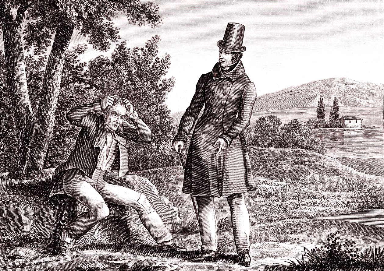 Der Geizhals verliert seinen Schatz, Fabel von La Fontaine von Emile Joseph Alexandre Gouget