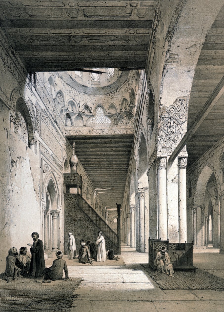 Moschee von Ahmad Ibn Tulun, Kairo: Innenansicht der Maqsura, 9. Jahrhundert. 19. Jahrhundert (Lithographie aus 