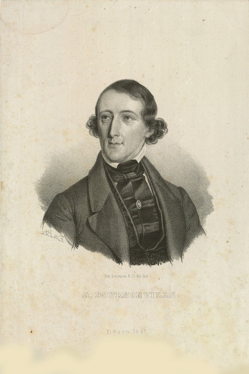 Porträt von August Bournonville 1805-1879, 1842 von Emilius Ditlev Baerentzen