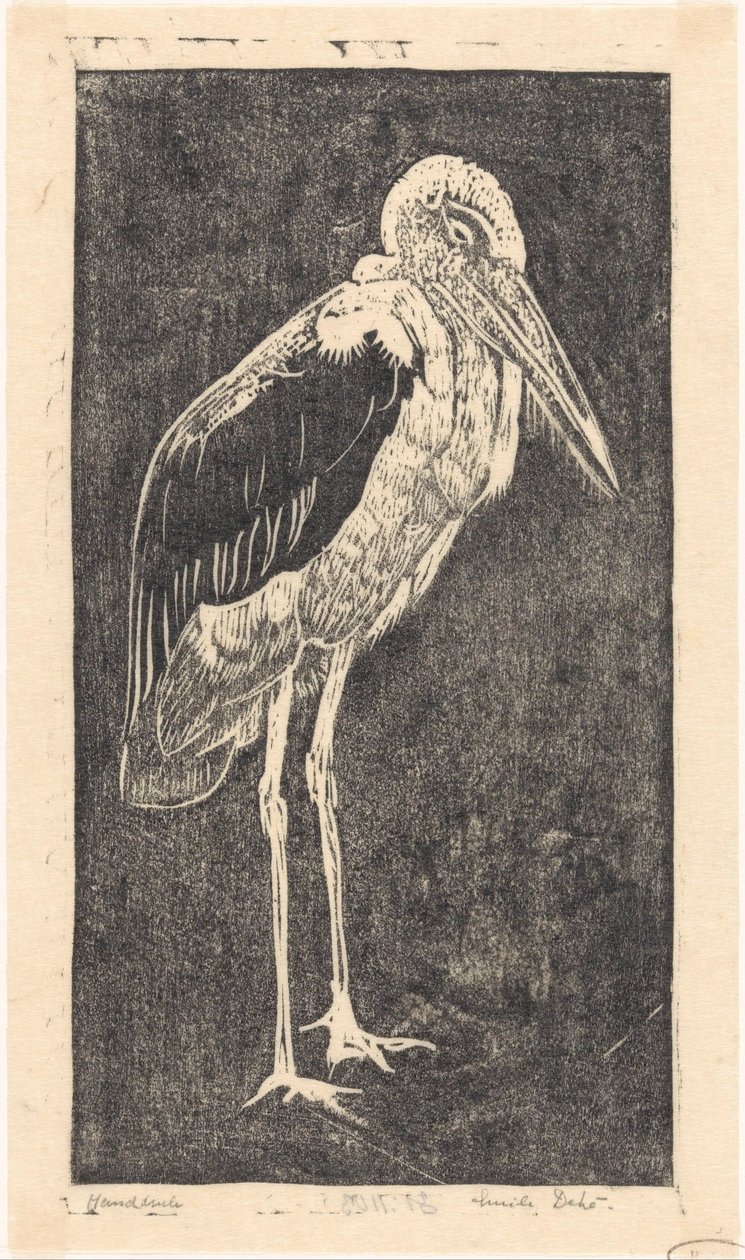 Marabu von Emilius Wilhelmus Dehé (signed by artist)