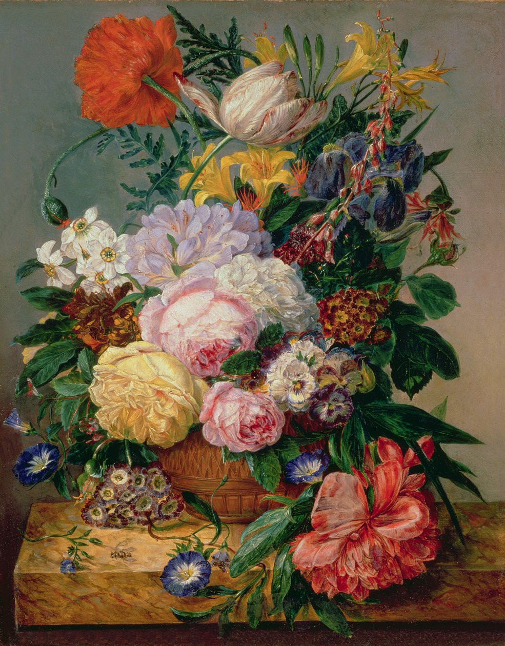 Blumen, um 1840 von Emily Stannard: hochwertiger Kunstdruck