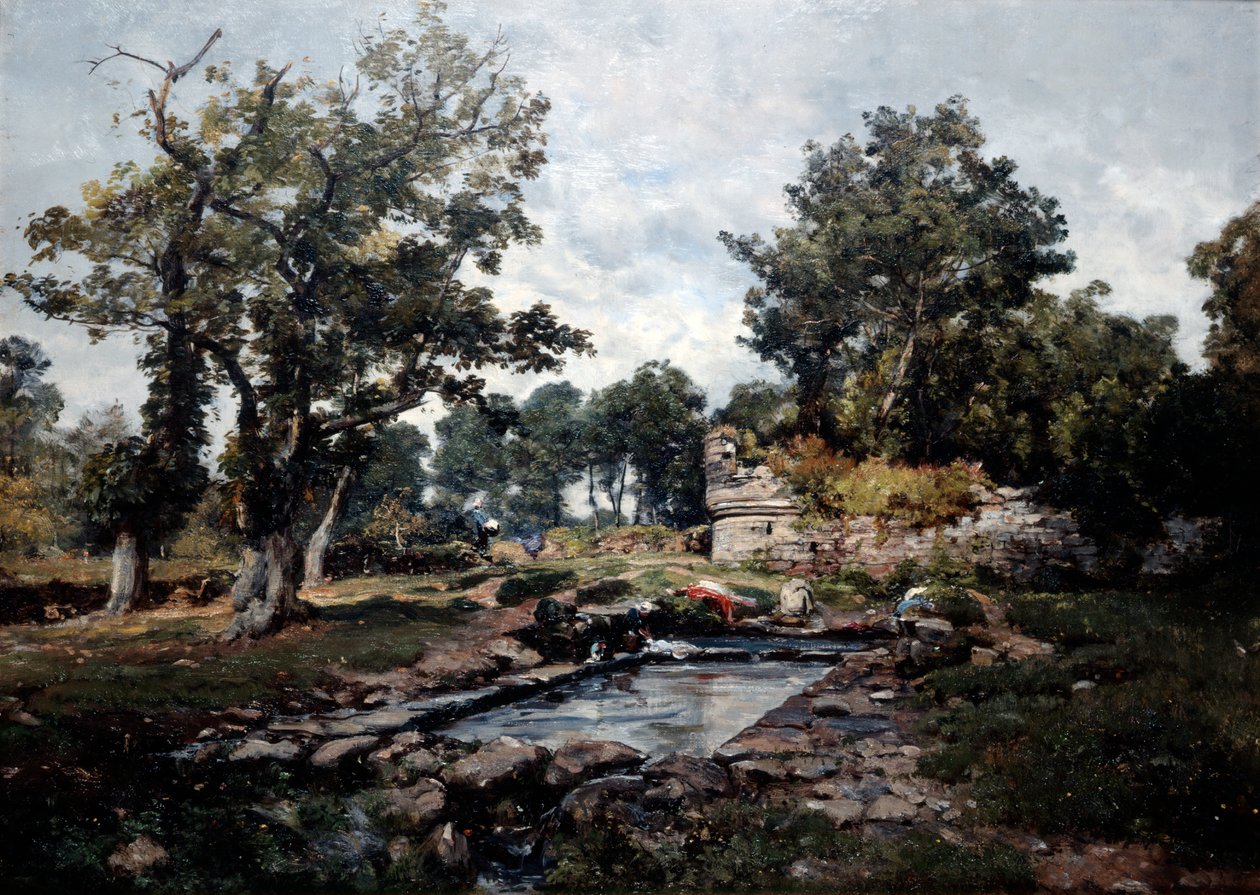 Die Wäscherei der Coataner am Morgen, 1883 von Emmanuel Lansyer