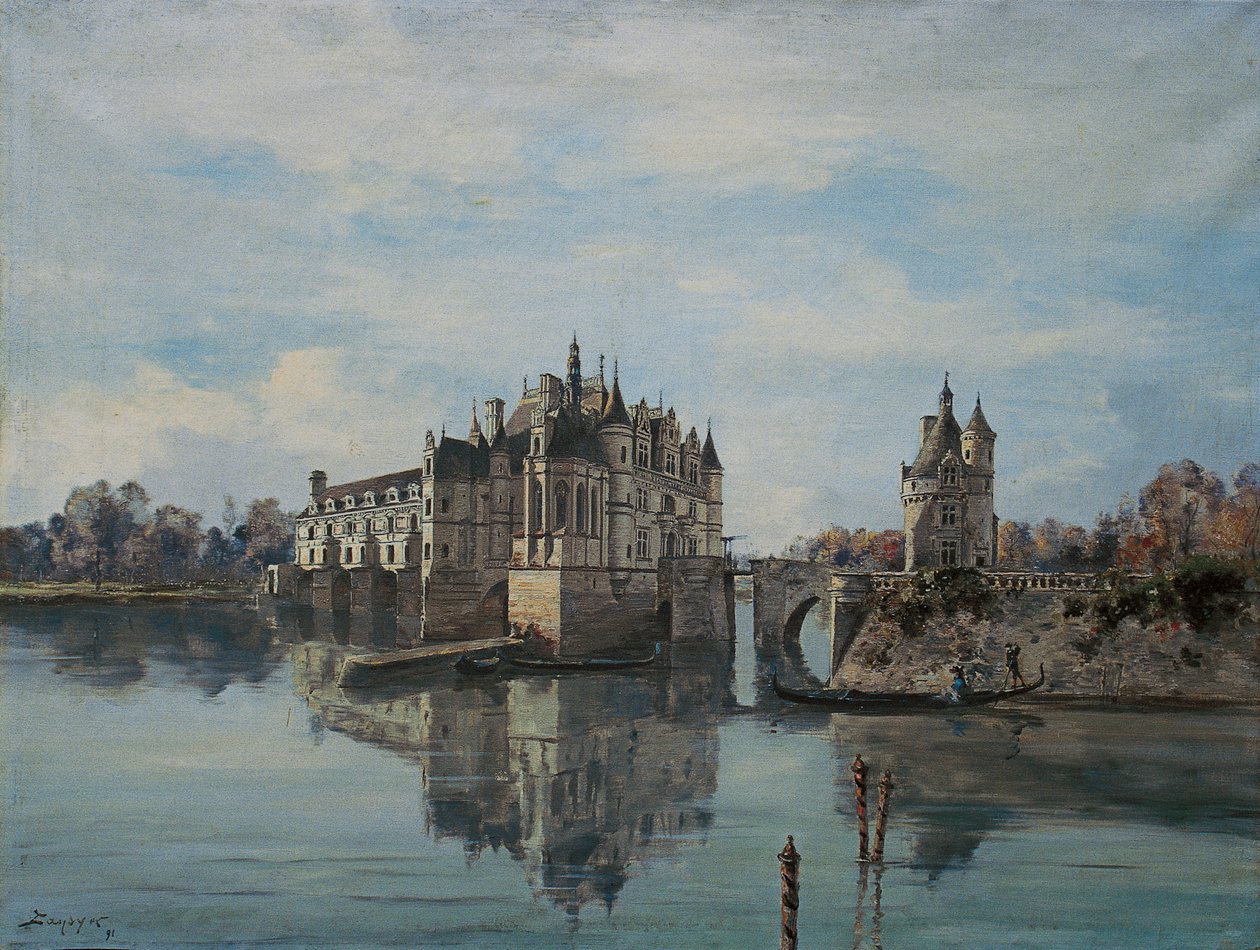 Das Schloss von Chenonceau, August 1891 von Emmanuel Lansyer