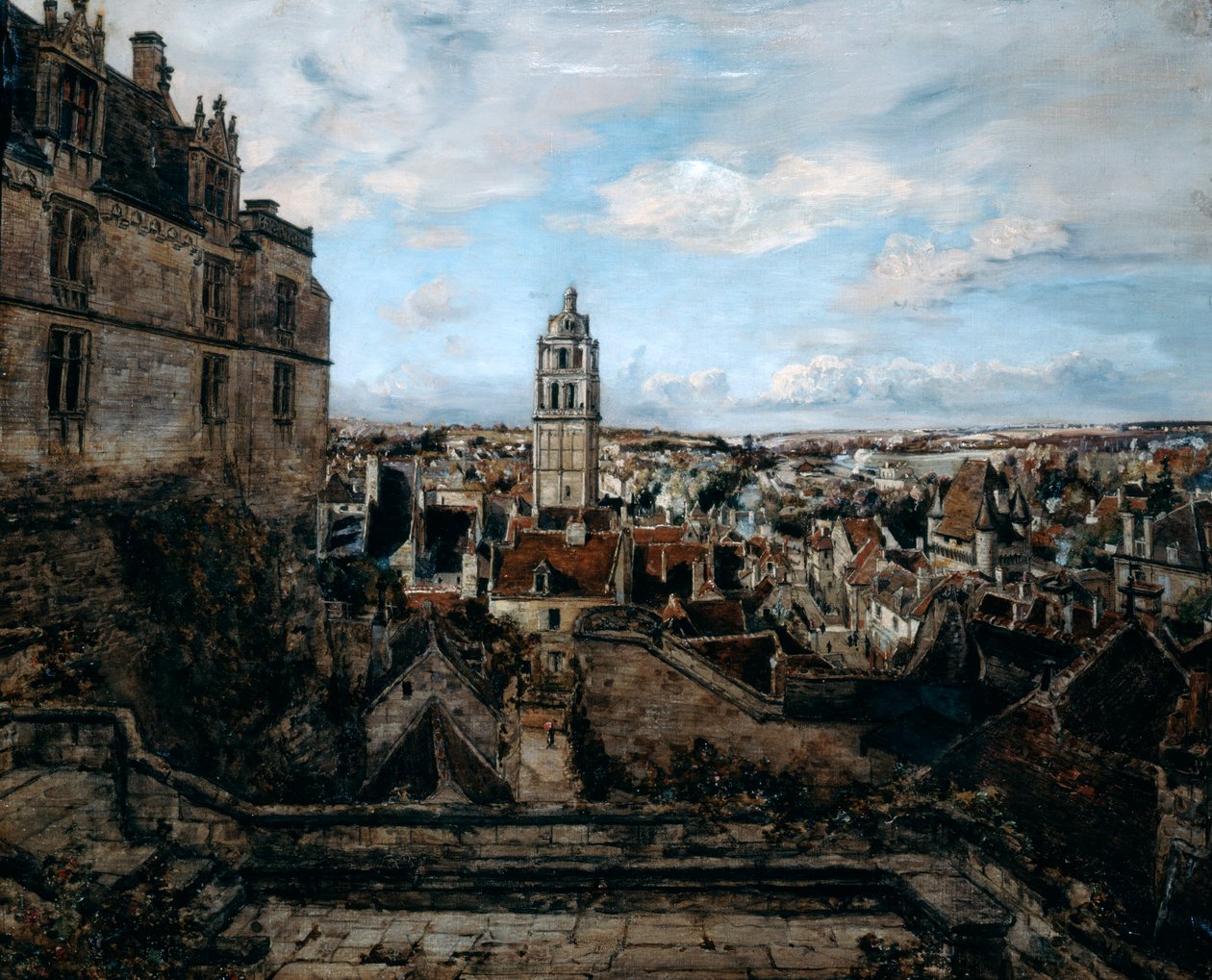 Blick von der Terrasse des Schlosses Loches, 1884 von Emmanuel Lansyer