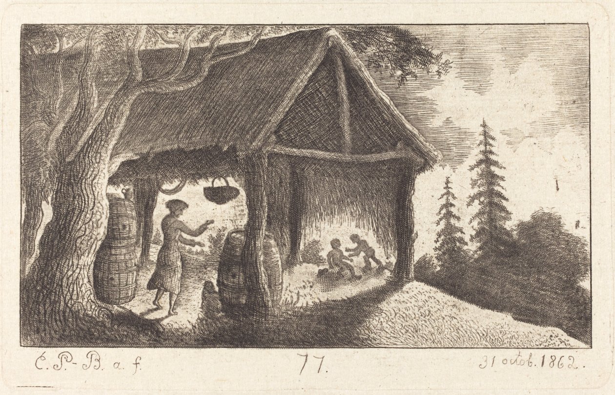 Der Schuppen mit kämpfenden Kindern von Emmanuel Phélippes Beaulieu