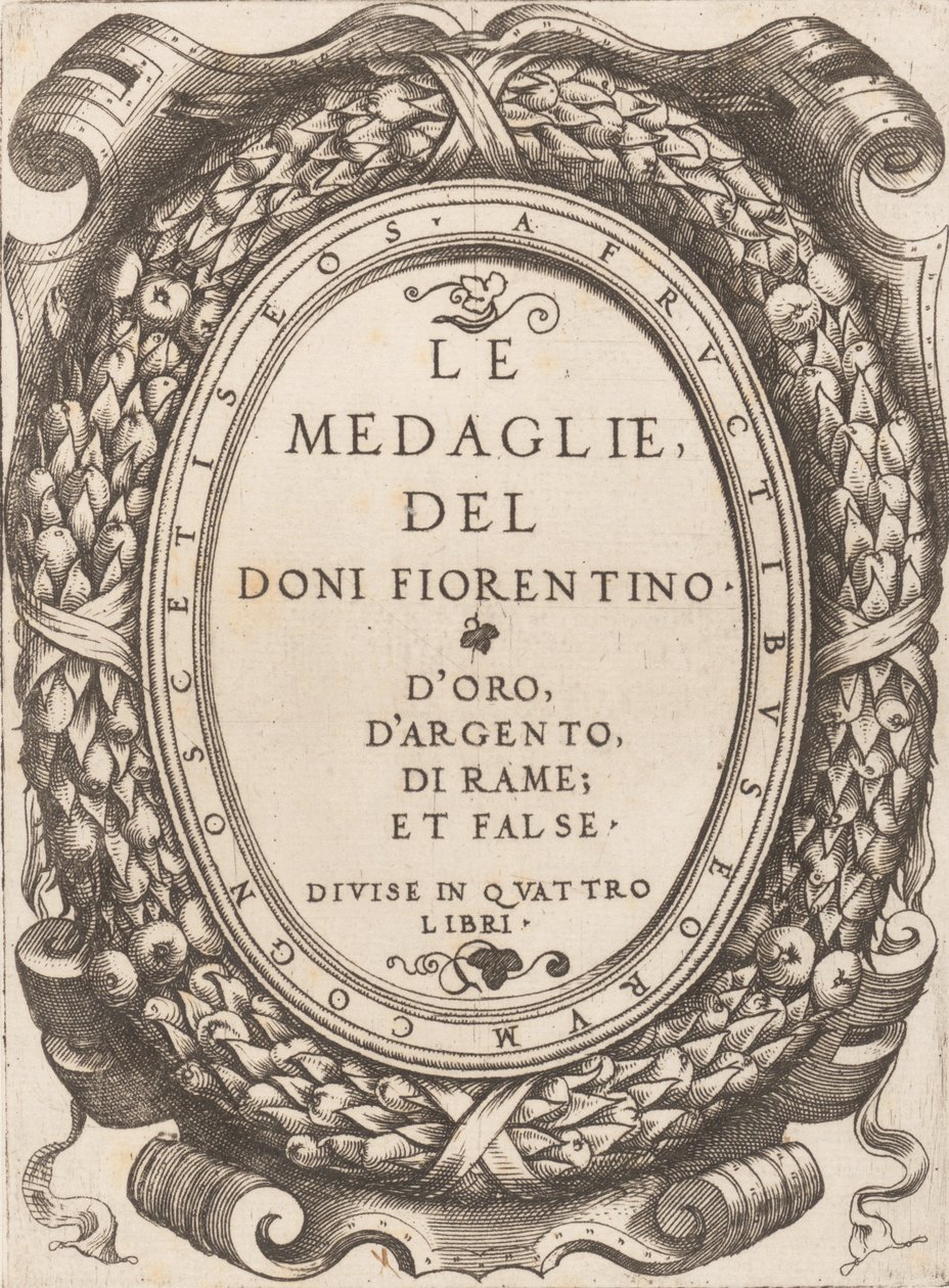 Titelblatt: Le Medaglie del Doni Fiorentino, ca. 1548 von Enea Vico