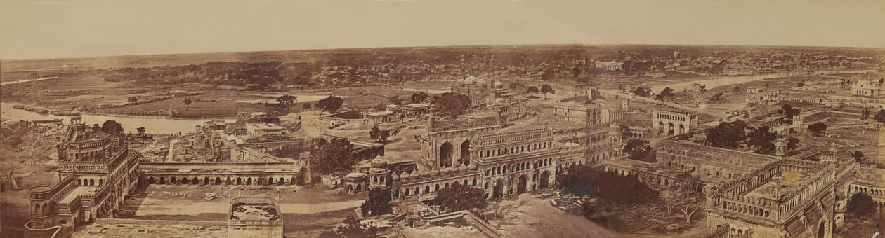 Indische Stadtansicht, aus einer Sammlung von neunundzwanzig Fotografien im Zusammenhang mit dem indischen Aufstand, ca. 1858 von English Photographer