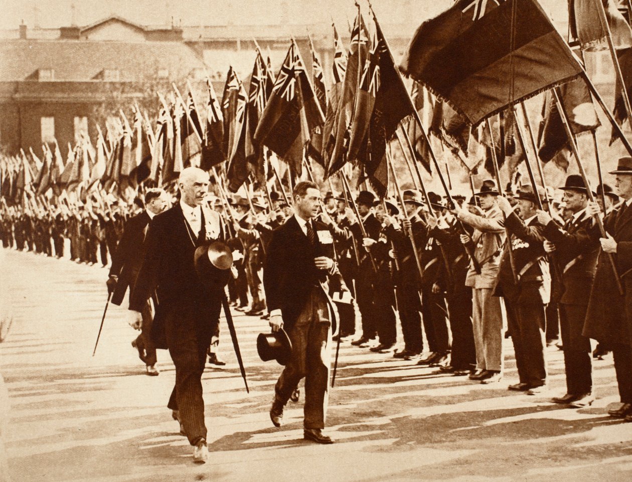 König Edward mit der British Legion, 1914-1918 von English Photographer