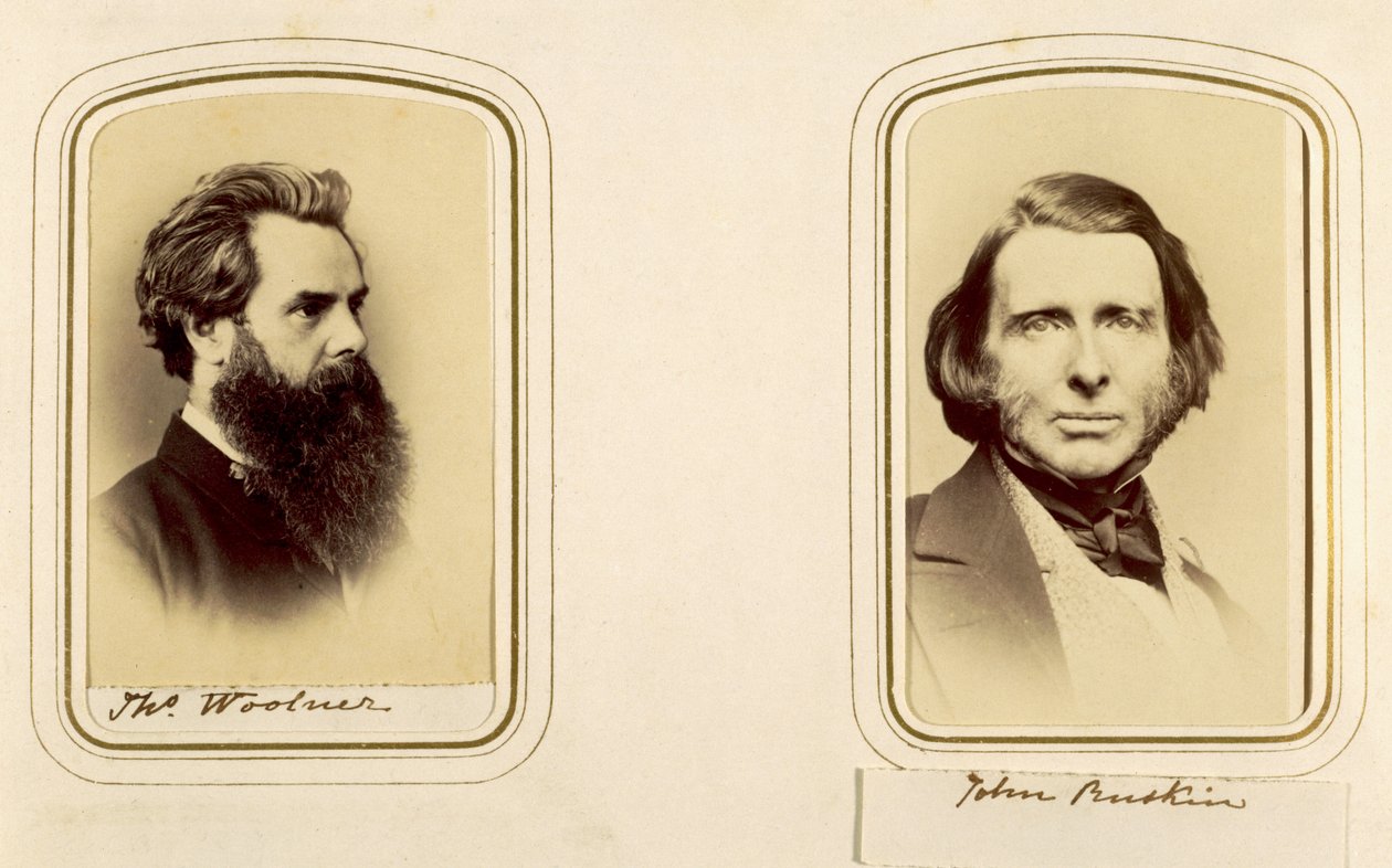 Porträts von Thomas Woolner und John Ruskin von English Photographer