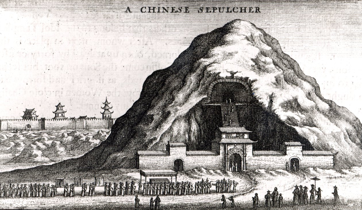 Ein chinesisches Grabmal, 1669 von English School