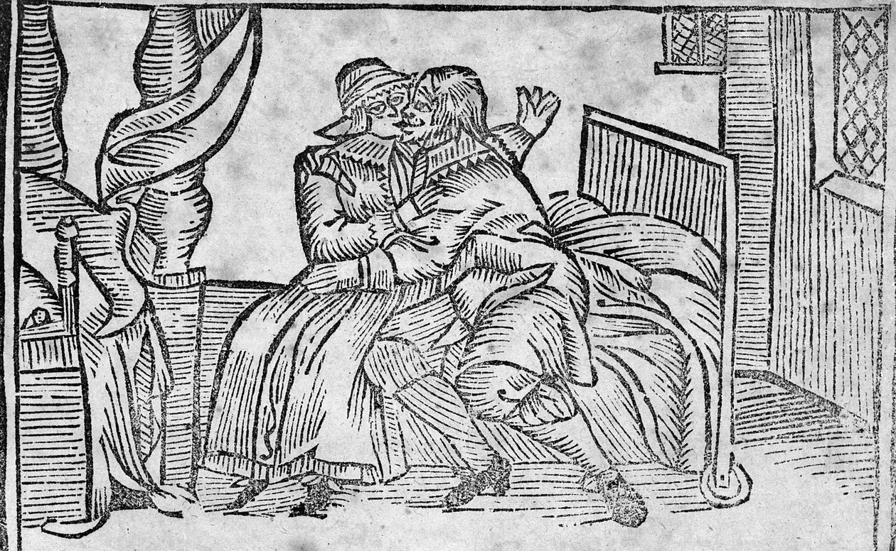 Küssendes Paar, Illustration aus den 
