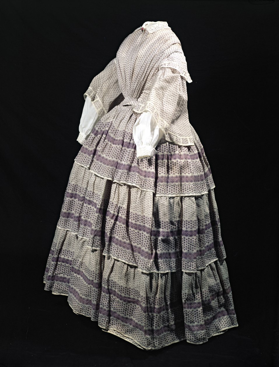 Krinolinenkleid, 1850-60 von English School