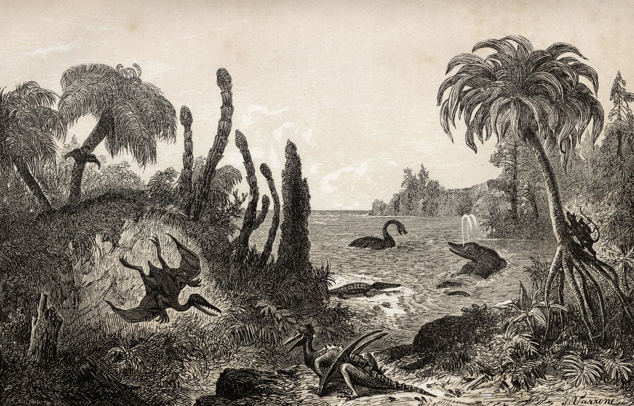 Jurassische Landschaft von English School