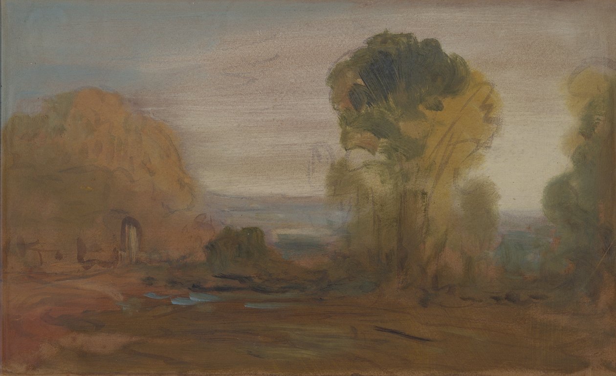 Landschaft mit Bäumen, zuvor J.M.W. Turner (1775-1851) zugeschrieben und auch Peter de Wint (1784-1849) zugeschrieben von English School