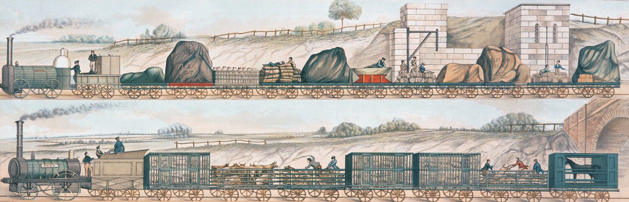 Liverpool und Manchester Eisenbahn: Fracht und Vieh von English School