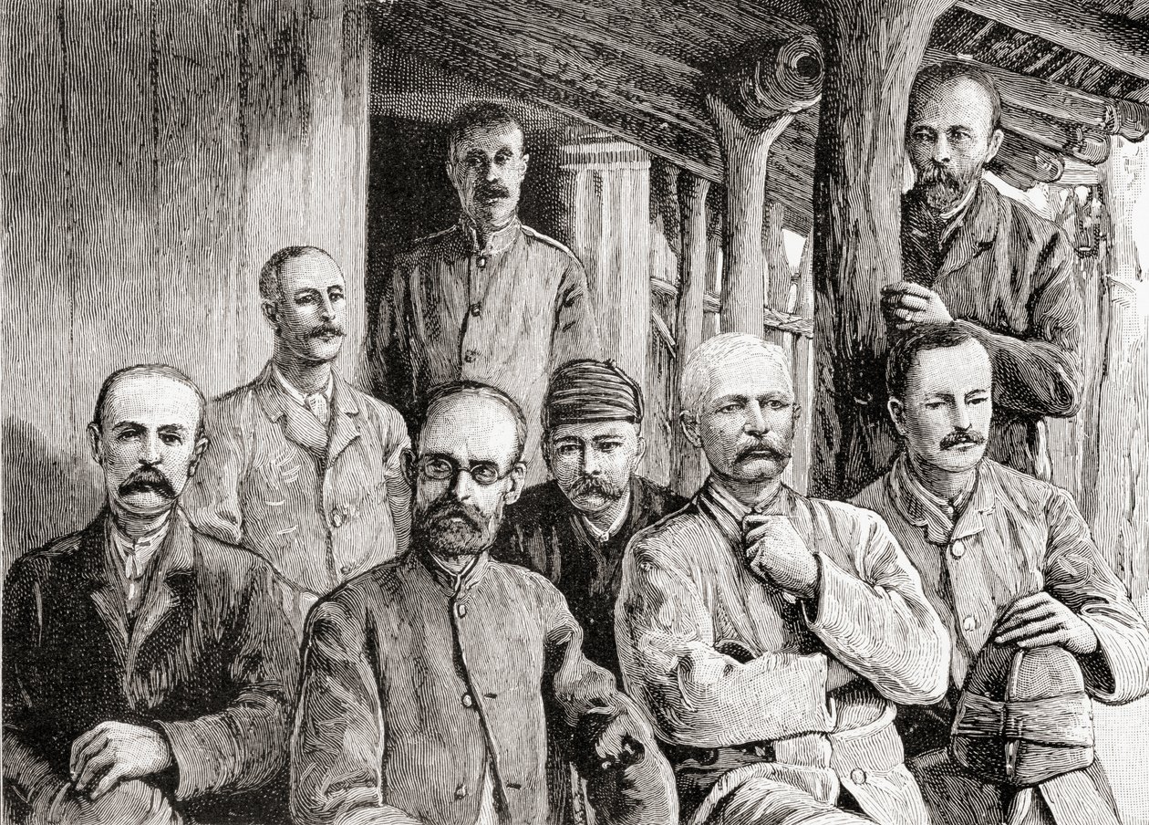 Mackays Missionsstation in Usambiro, 1890 von English School