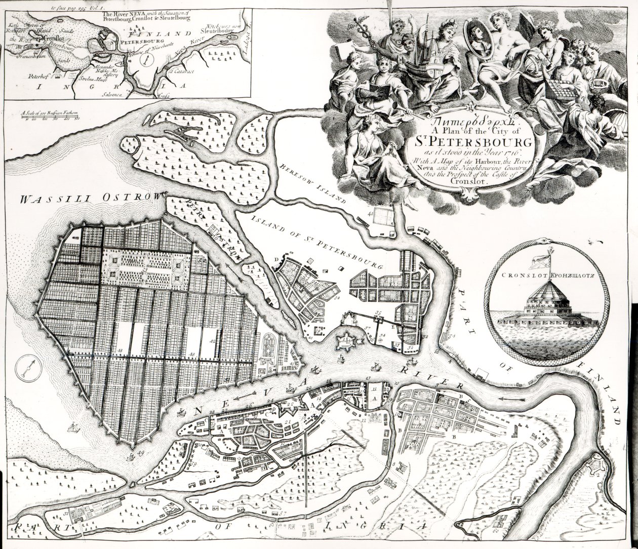 Karte von St. Petersburg von English School