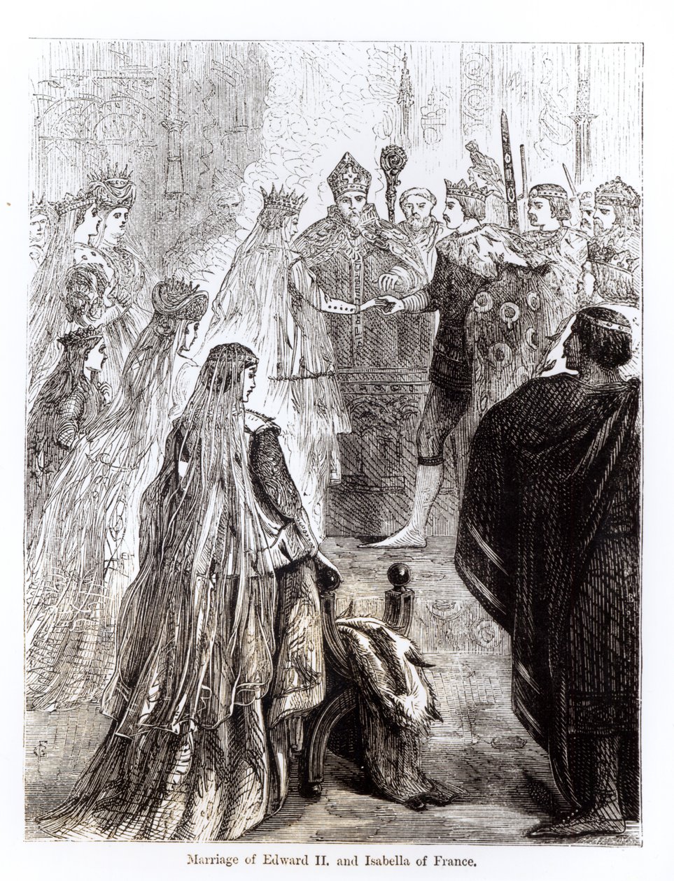 Hochzeit von Edward II. (1284-1327) und Isabella von Frankreich (1292-1358) von English School