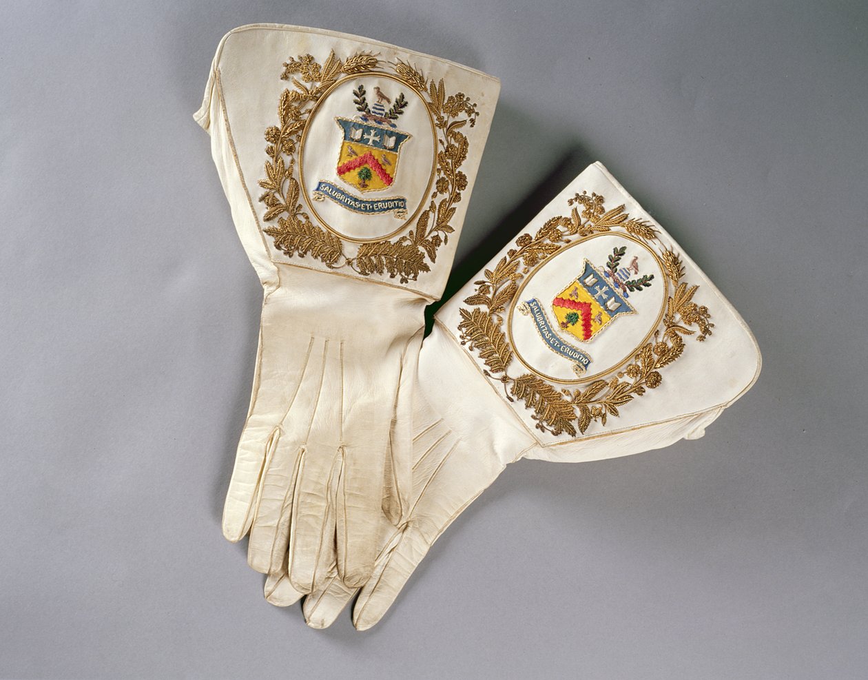 Bürgermeisterhandschuhe, getragen von Bürgermeister Newman Barefoot Thoyts als Bürgermeister von Cheltenham in 1888-91 von English School