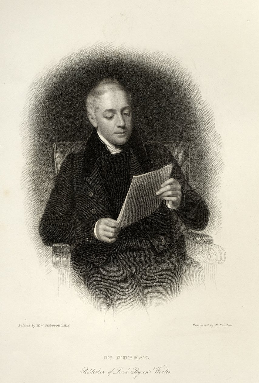 Mr. Murray, Verleger von Lord Byrons Werken, graviert von E. Finden, 1833 von English School