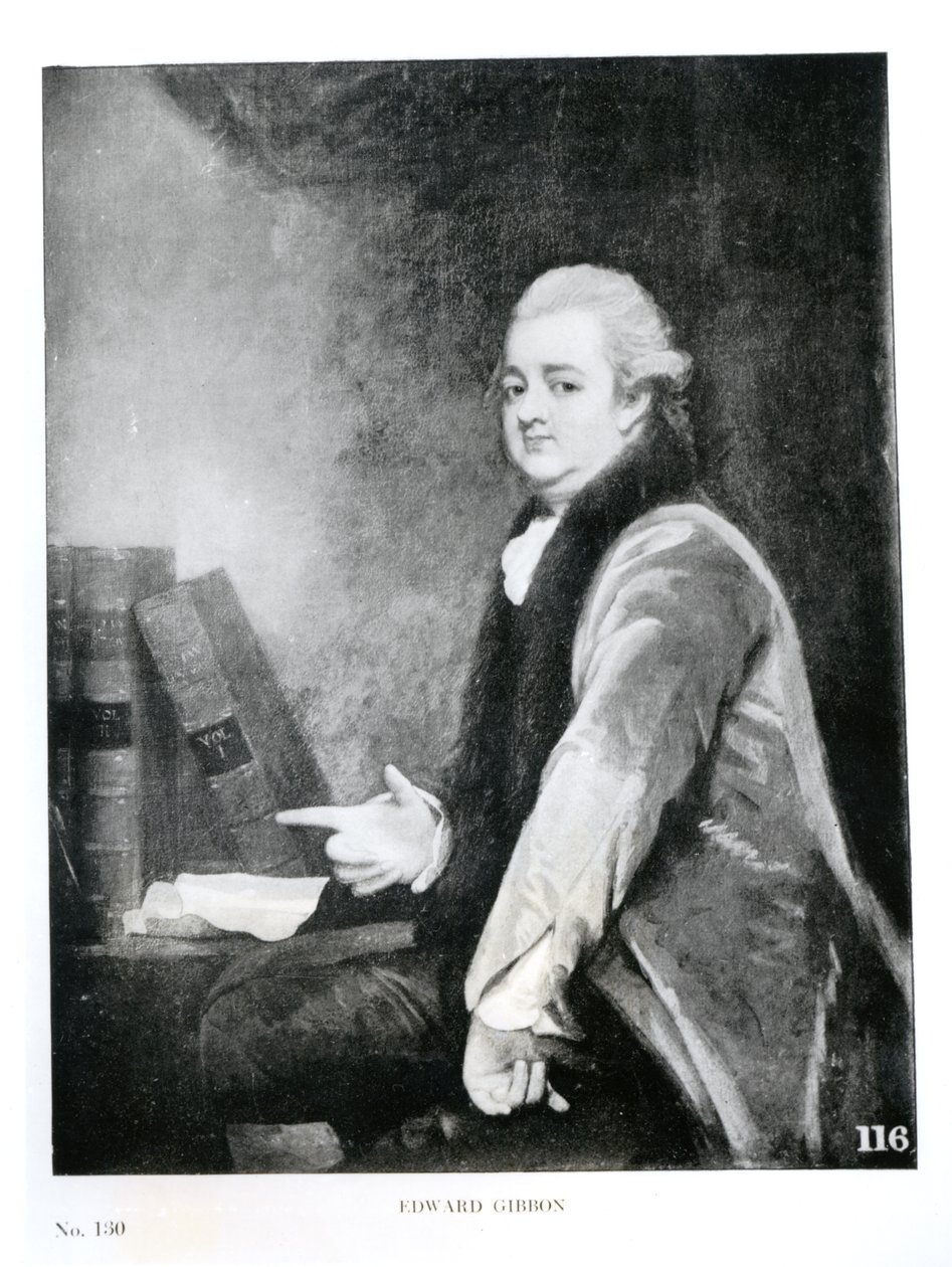 Porträt von Edward Gibbon (1737-94) von English School
