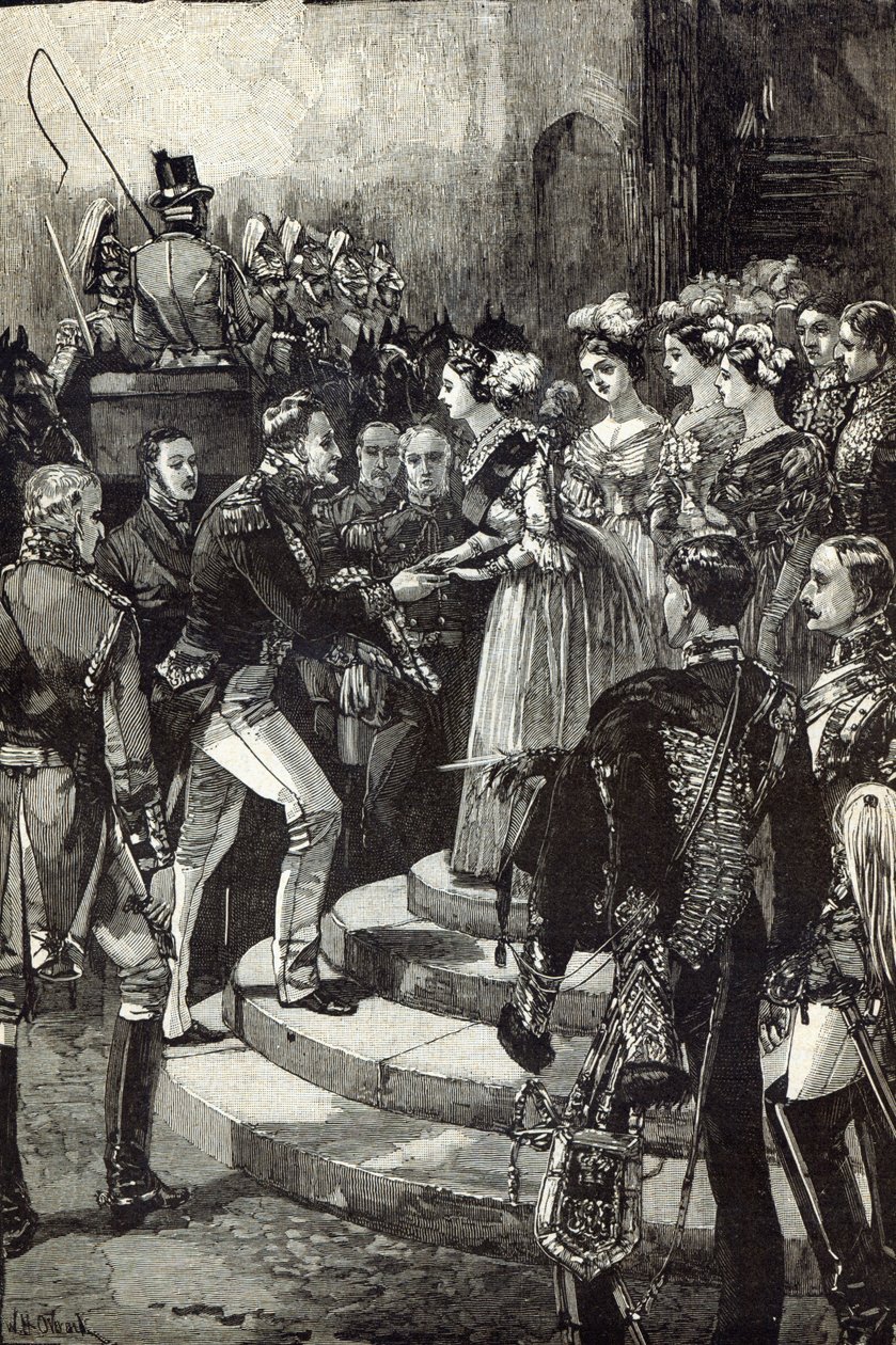 Empfang von Louis Philippe im Windsor Castle von English School