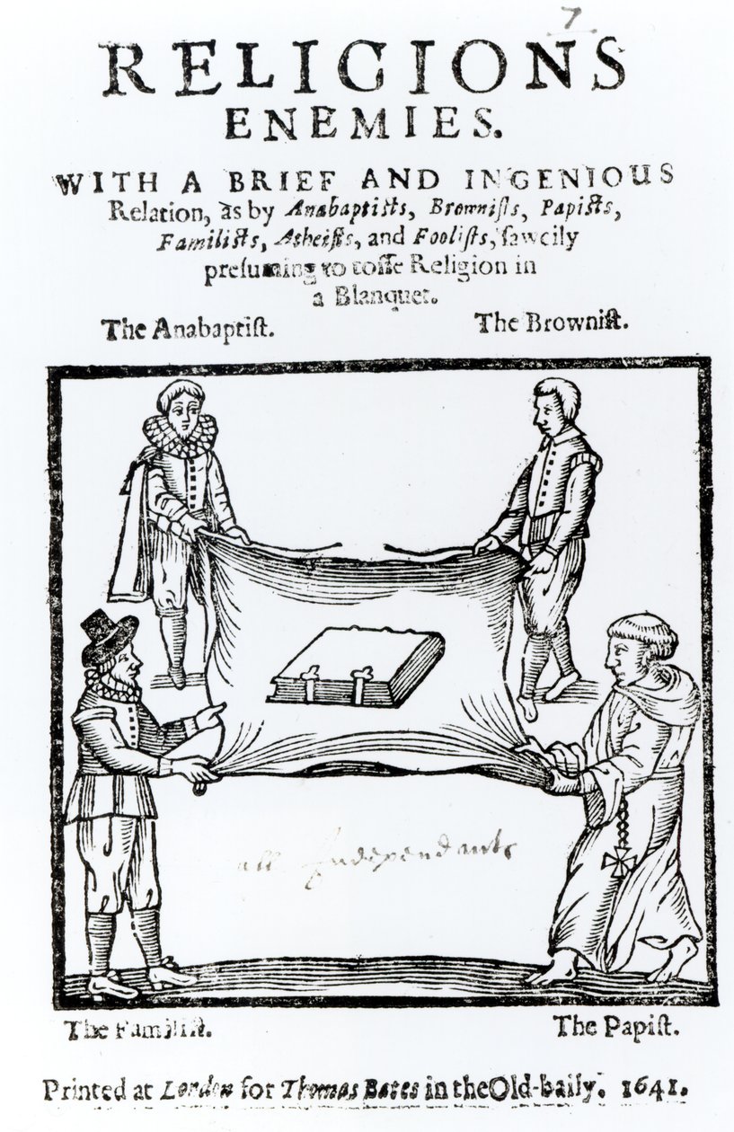 Religiöse Feinde, 1641 von English School