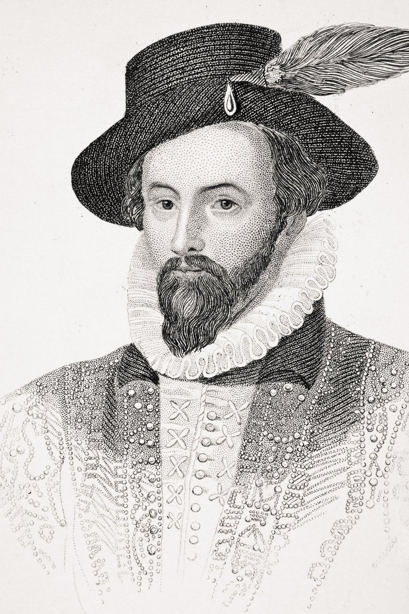 Sir Walter Raleigh, Illustration aus 