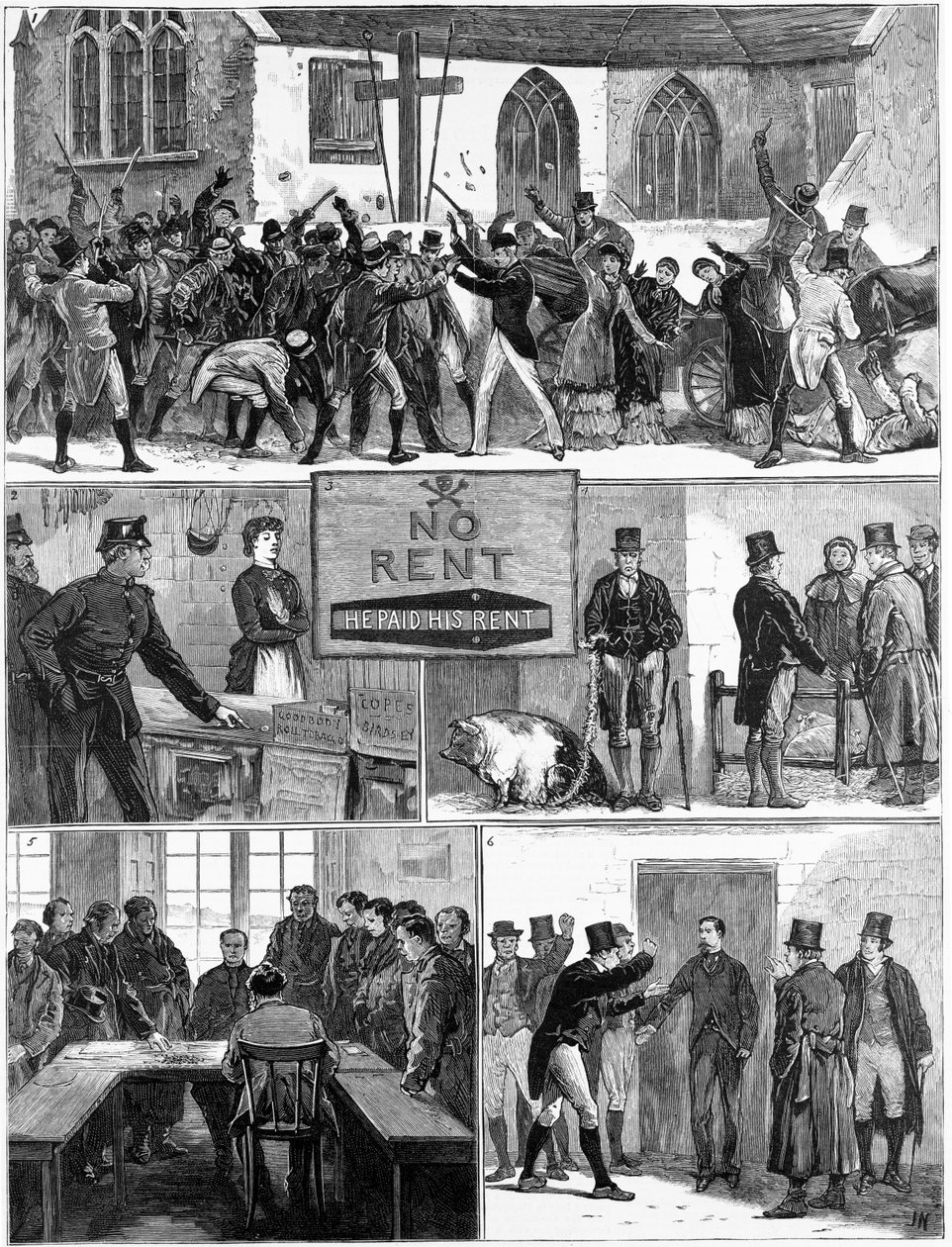 Die Bedingungen in Irland, Illustration aus 