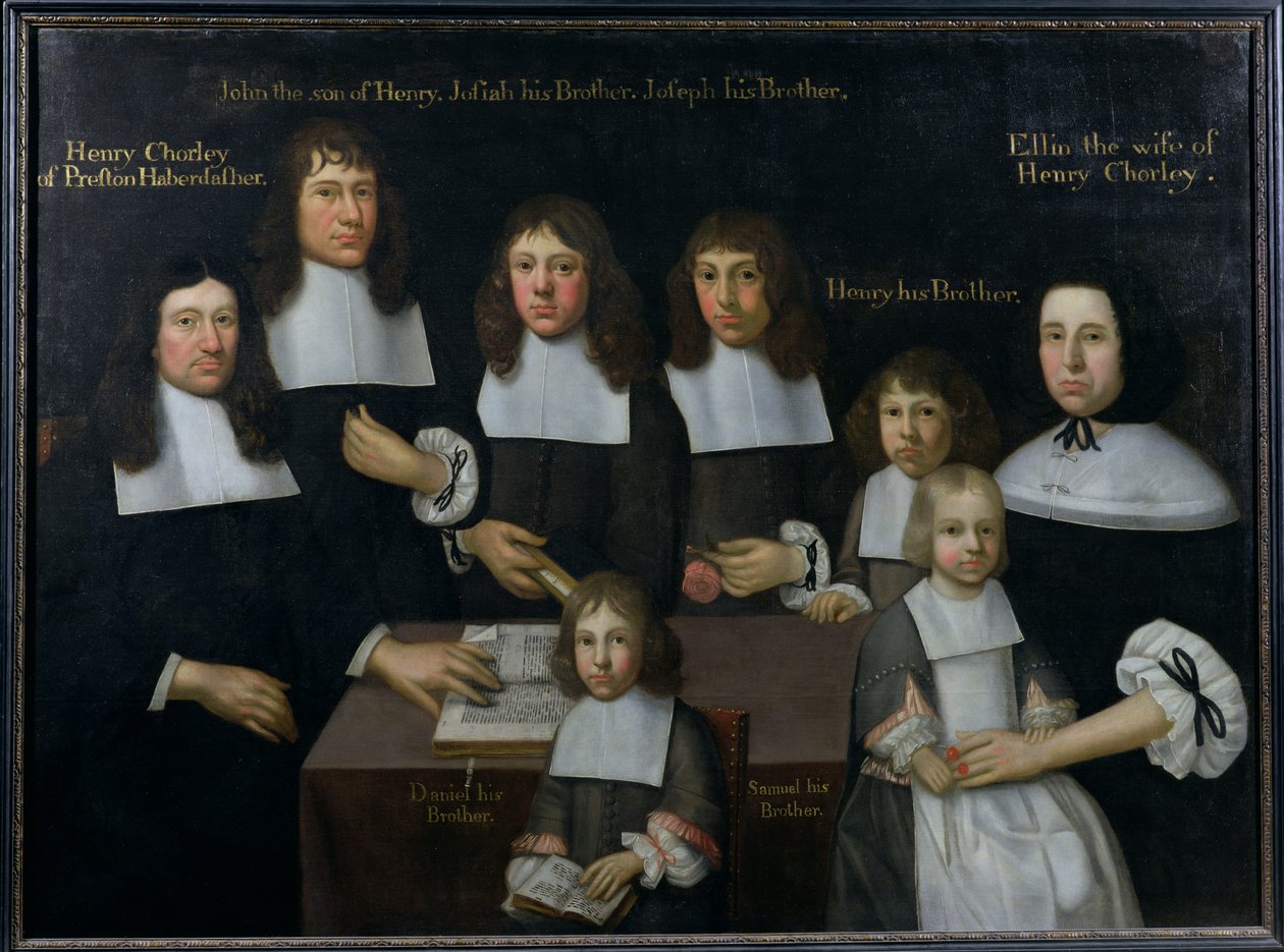 Die Familie von Henry Chorley, Kurzwarenhändler aus Preston, ca.1680 von English School