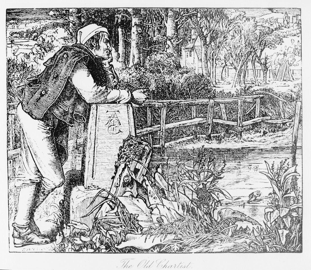 Der alte Chartist, graviert von Sandys, 1909 von English School