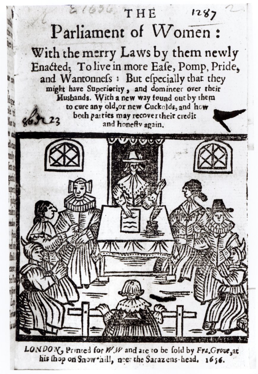 Das Parlament der Frauen, 1656 von English School
