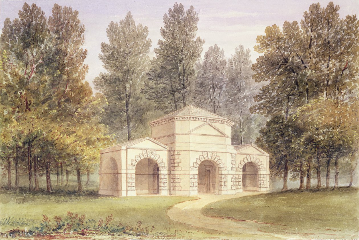 Der Pavillon in den Kensington Gardens, 1828 von English School