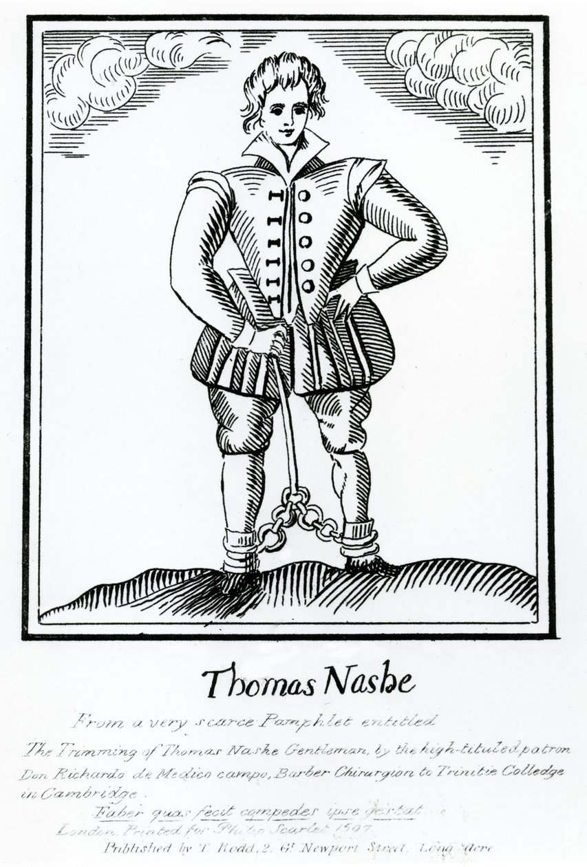 Thomas Nashe aus einer sehr seltenen Broschüre mit dem Titel 