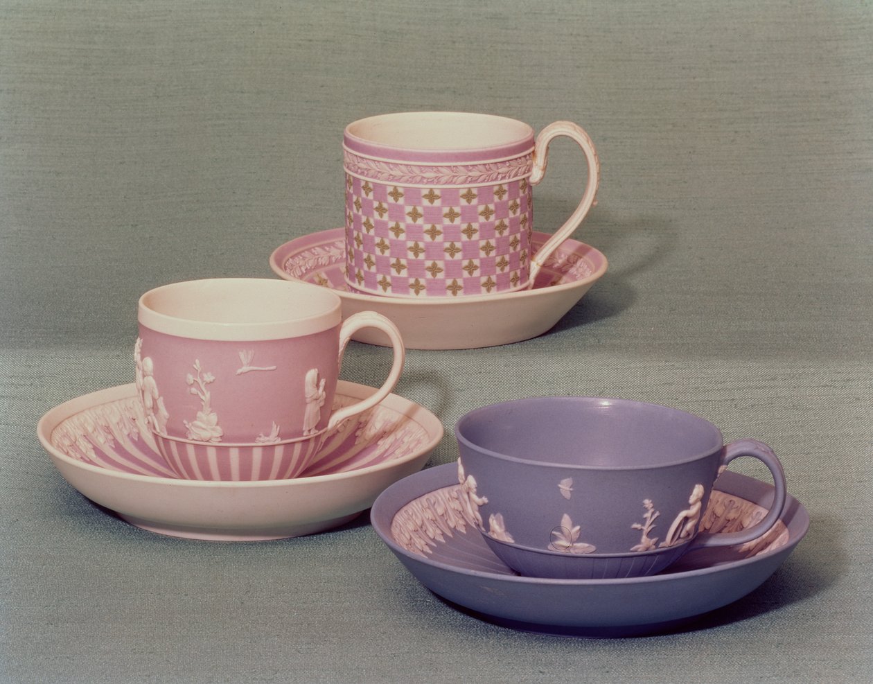 Wedgwood Tassen und Untertassen, 1785-90 von English School