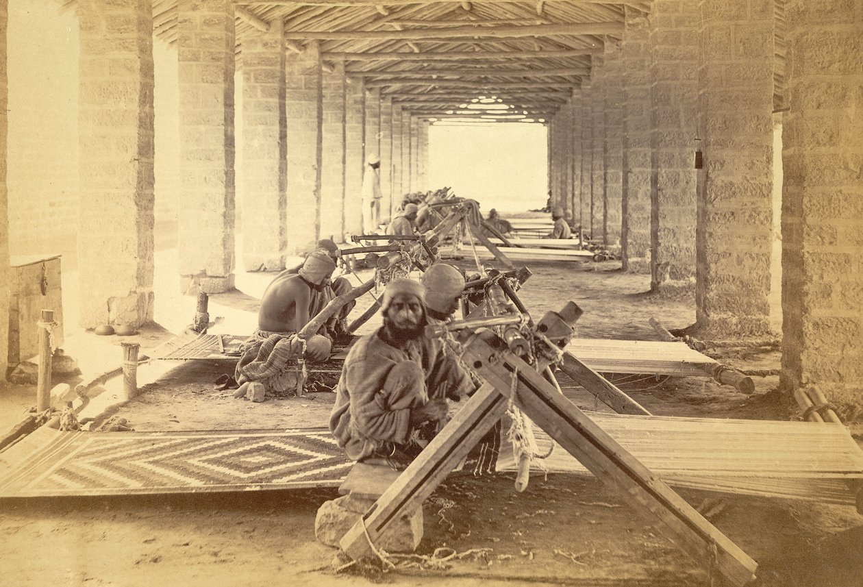 Weber im Gefängnis von Karachi, 1873 von English Photographer